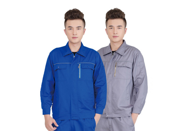 春秋长袖工作服全工艺涤棉厚纱卡不起球褪色缩