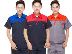 工作服夏季短袖男女套装维修安装汽修厂服批发