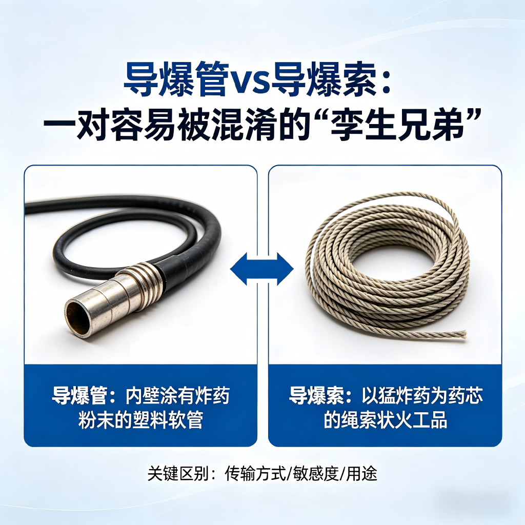 导爆管 vs 导爆索：一对容易被混淆的“孪
